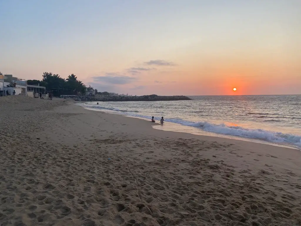 the beautiful beach of Ilha de Luanda in front of Lookal beach club