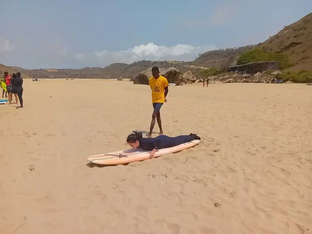 surf in Caboledo with a surf instructor