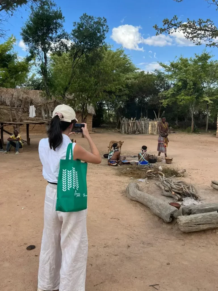 Constanza Massa with Mumuila tribe